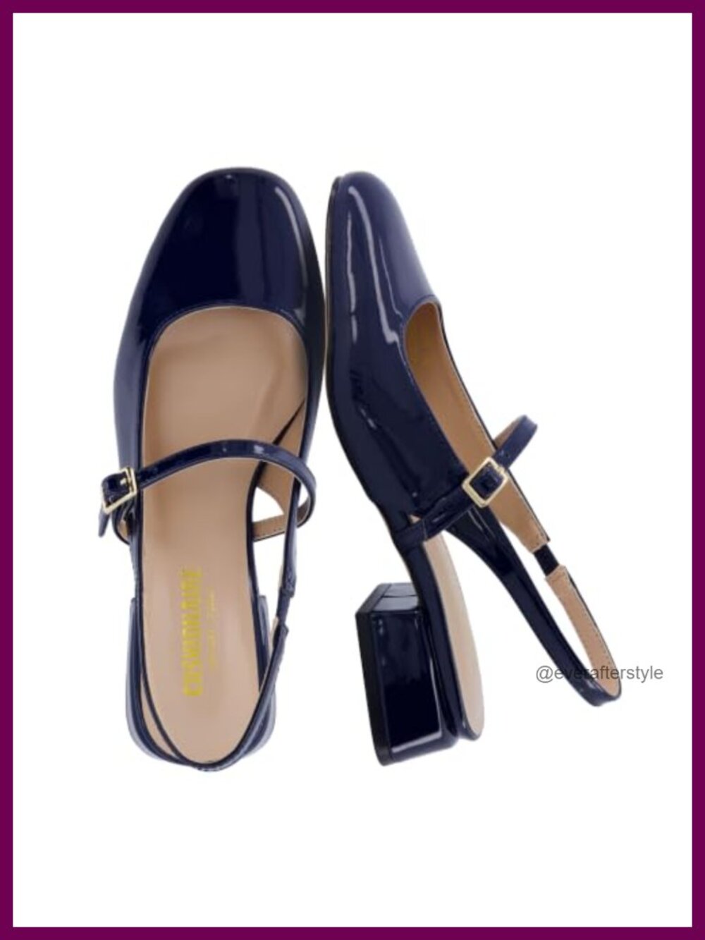 Mary Jane Dress Shoe with Memory Foam Wide Widths Comfortable 1-Inch Block Heel